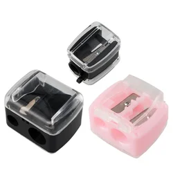 Double Holes Precision Lipstick Eyebrow Cosmetic Pencil Sharpener Eyebrow Lip Liner Eyeliner Pencil Girls Gift School Supplies