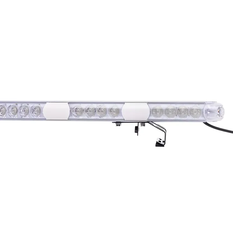 44.7-Inch Highlight Amber Light Emitting Diode Strobe Bar - Double-sided Emergency Warning Beacon for Construction Trucks and