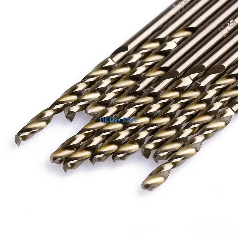 F92C 10x duradero HSS Twist Bits Bits Bit Round Shank para perforar carpintería
