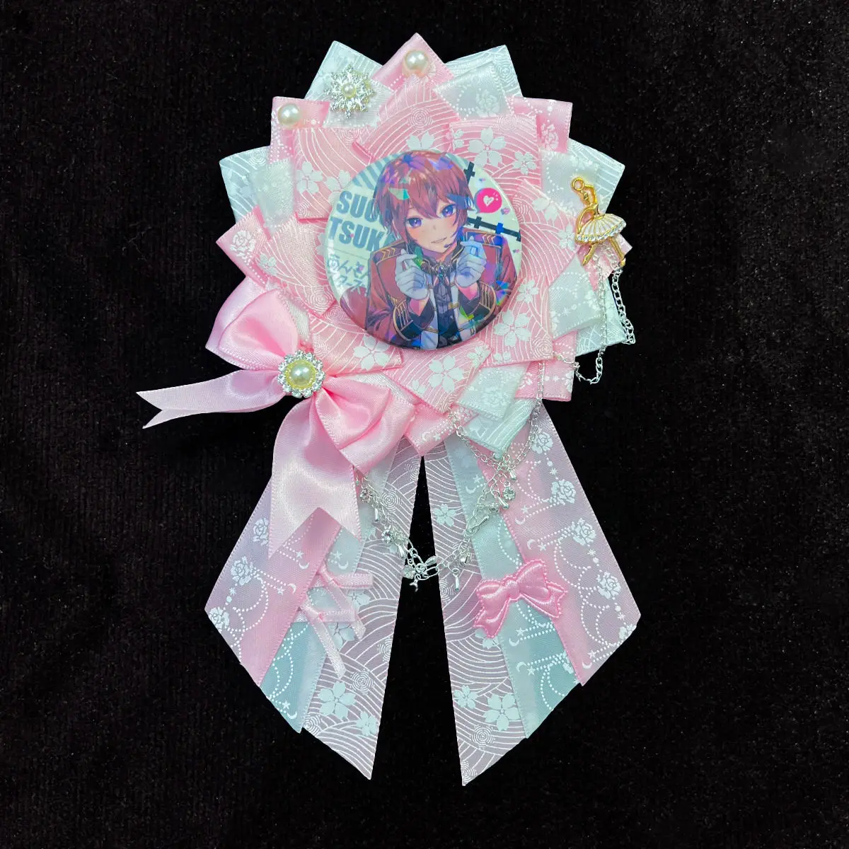 

Квадратический элемент, держатель для значка, аниме, косплей, поделки, лента, значок, розетка, сумка в стиле Лолиты, аксессуары, наградная розетка, ленты