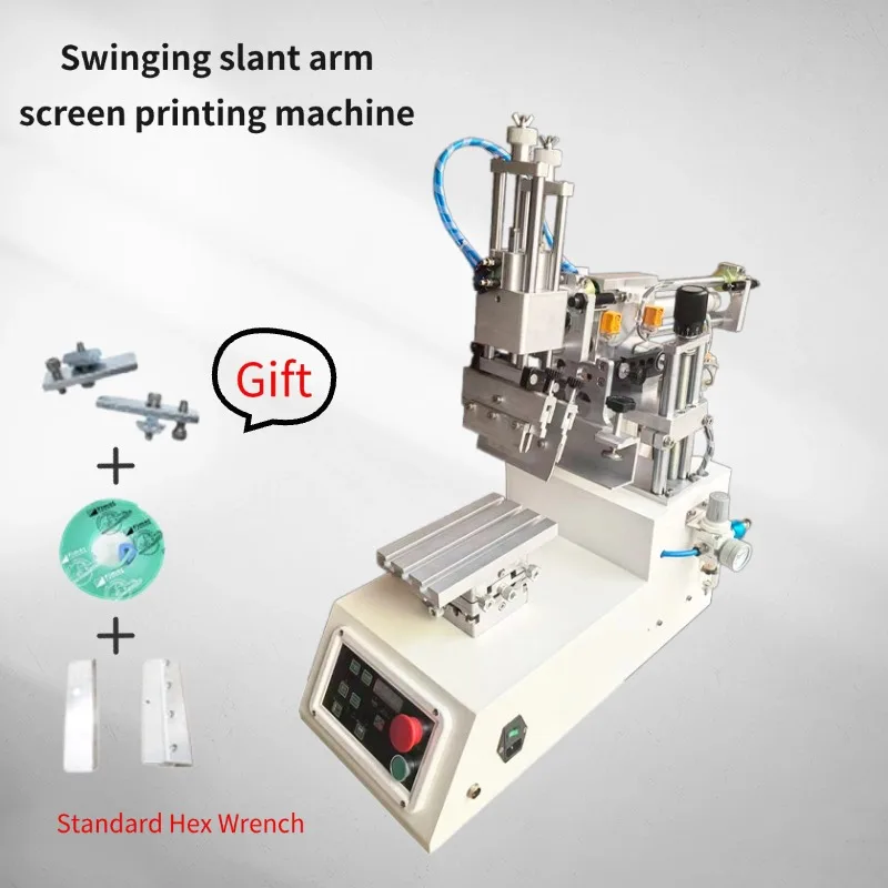 Semi-automatic Screen Printing Machine 220V  Inclined Arm Printer Desktop Flat Screen Printing Machine Suction Screen Printer
