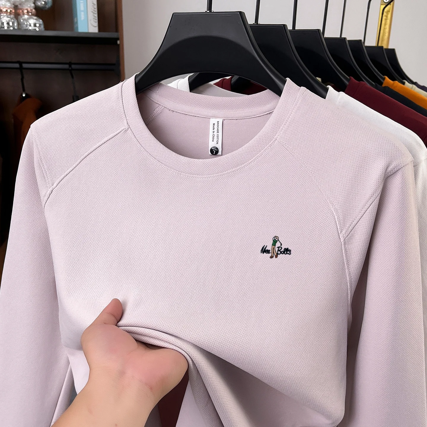 Designer new men sweatshirt high-quality luxury brand round neck fashion golf exquisite letter cartoon embossed casual pullover