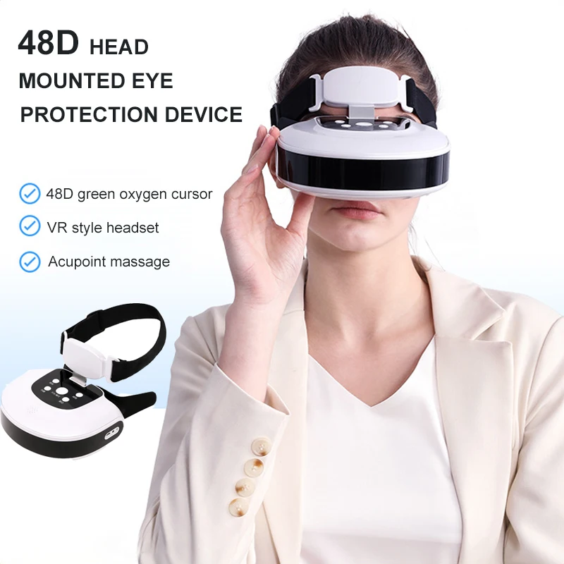 

48D защита глаз мышц TENS устройство электрический вибрационный массажер для глаз снимает напряжение глаз темные круги сухость глаз облегчает усталость