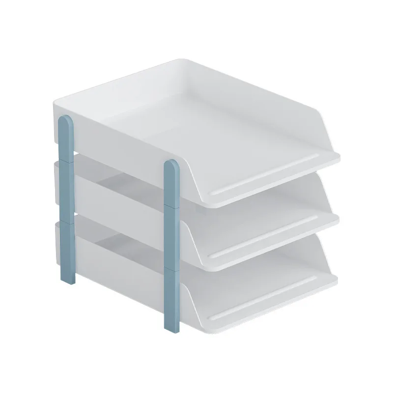 

2-4 Tier Desktop File Organizer Office Removable A4 Papers Books Storage Trays Student Dormitory Bookshelf Desk Sturdy Shelf