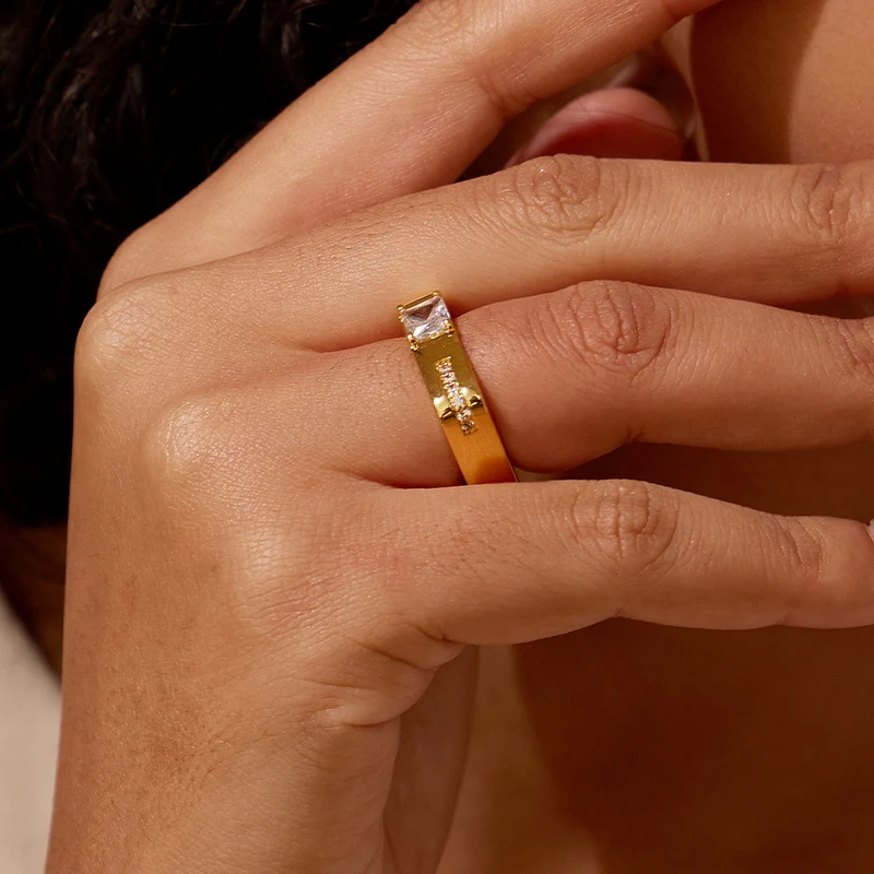 Cubic Zirconia Ring for Women - Light Luxury Wedding Jewelry