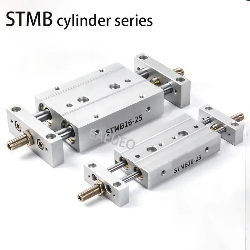 STMB Cylinder Double Axis Double Rod Adjustable Stroke Small Pneumatic Slide 10/16/20/25 Bore  25/50/75/100/125/150/175 Stroke