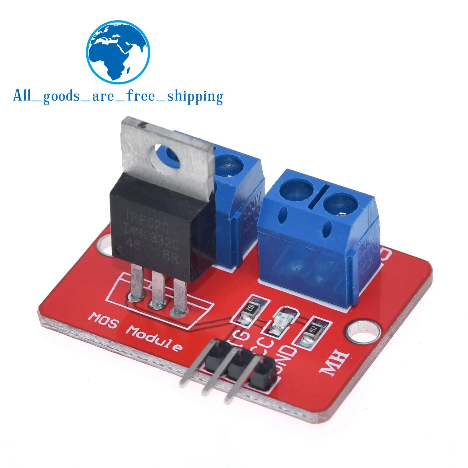 

0-24 В верхняя кнопка Mosfet IRF520 модуль драйвера MOS для Arduino MCU ARM Raspberry pi
