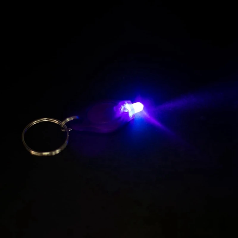 Lanterna LED Keychain, Luz UV Keychain, 100, 395Nm, Pacote de 100