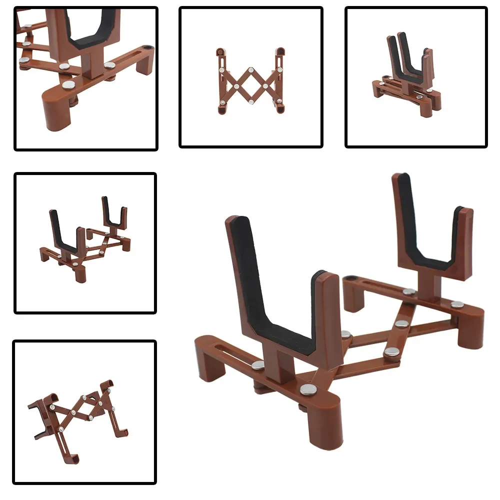 Einstellbare Violine Ständer Halter Tragbare Einziehbare Faltbare Geige Halterung Schwamm Pad Saiten Musical Instrument Violine Teile – Detail 2