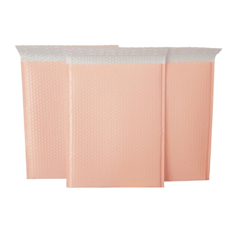 Grande Enveloppe à Bulles en Plastique de Couleur Rose Nude, Sacs d'Expédition Imperméables, Cadeaux, Emballage de Vêtements, Poudres d'Expédition, 20 Pièces, 25x30cm