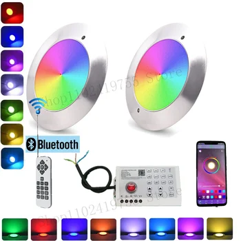 18W RGB LED havuz ışığı Bluetooth APP Kontrolü AC85-265V Dış Mekan Sualtı aydınlatma Çeşmesi Peyzaj Lambası Piscina Luz Spot