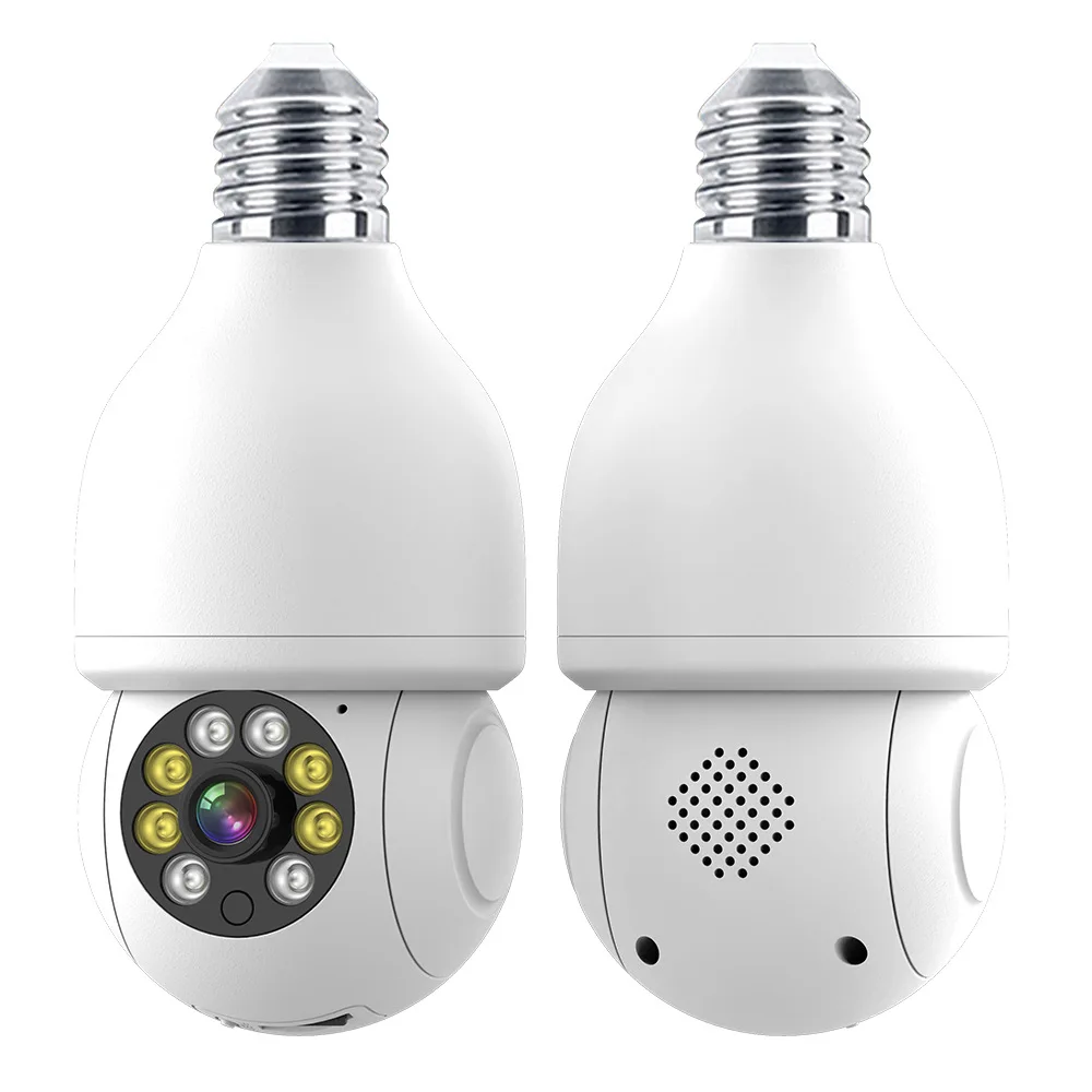 2MP 1080P iCsee App E27 Lamp Head Socket Wireless PTZ IP Dome Camera Full Color AI Humanoid Detection Security CCTV Baby Monitor