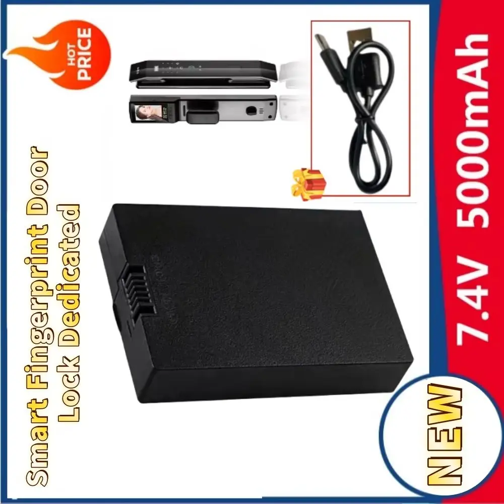 

7.4V 5000mAh Polymer Lithium Battery for Smart Door Lock Compatible For Xiaomi Bosch Haier Fingerprint Door Lock