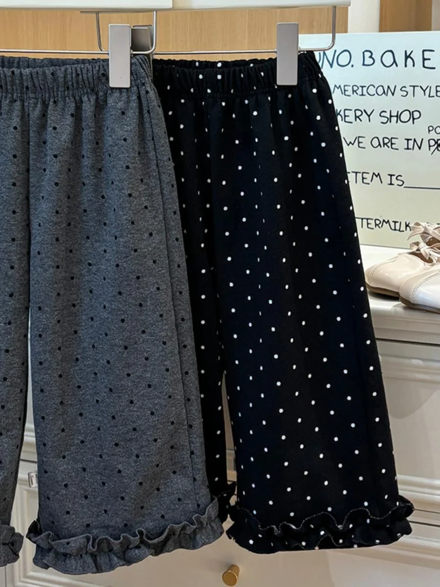 กางเกงลำลองทรงหลวมใส่สบายสำหรับเด็กผู้หญิง ทรงขาตรง แฟชั่น กางเกงขายาว ทันสมัย รุ่นใหม่ล่าสุดสำหรับฤดูใบไม้ร่วง