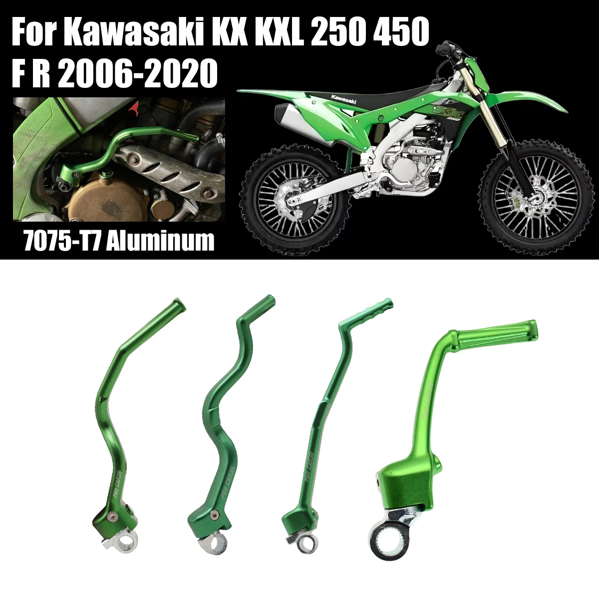 

Motorcycle CNC Forged Kick Start Starter Lever Pedal For Kawasaki KX250F KX450F KX 85 100 250F 450F KLX450R KX85 KX100 2001-2020