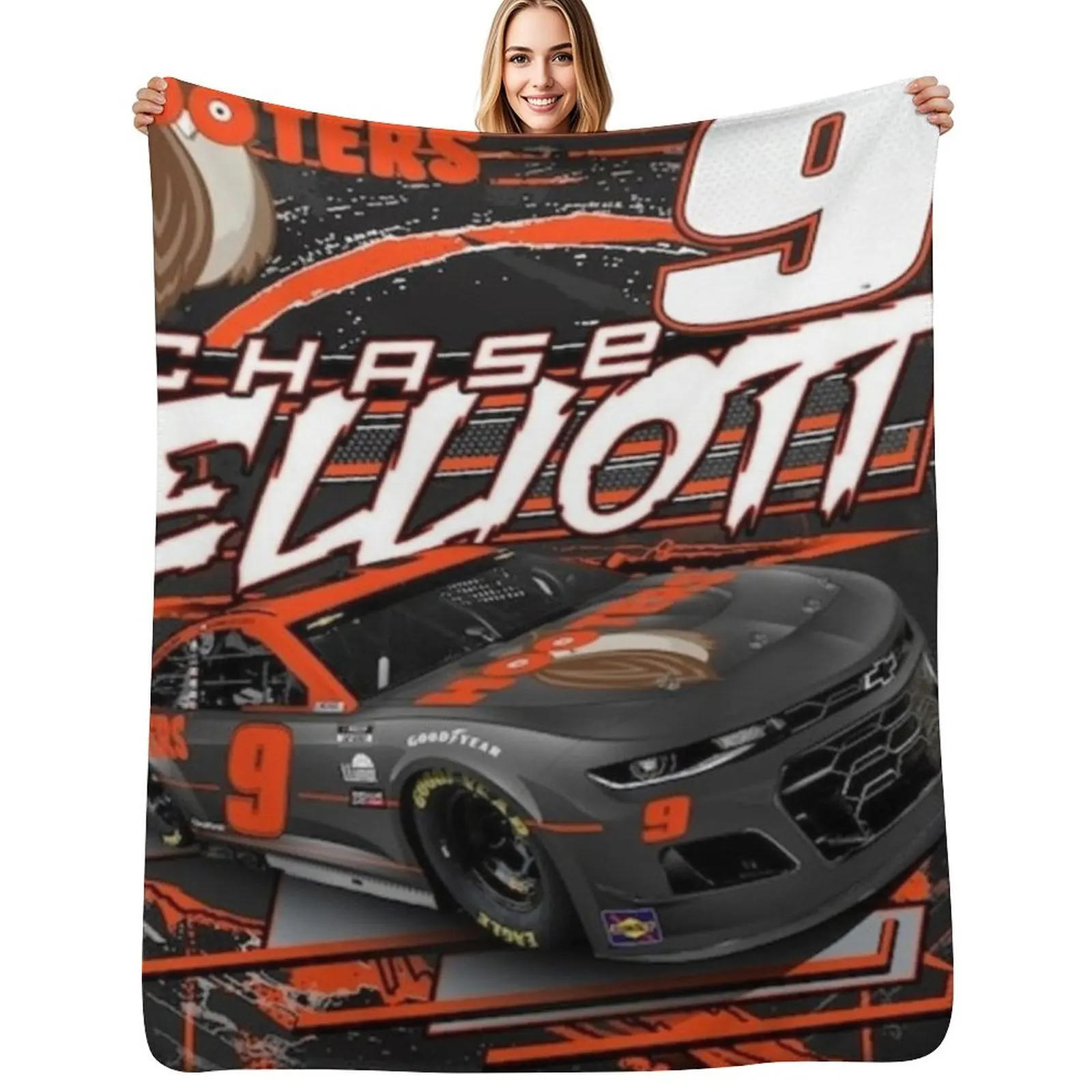 

chase elliott Throw Blanket Outdoor Soft Blanket for Picnic Beach Camping