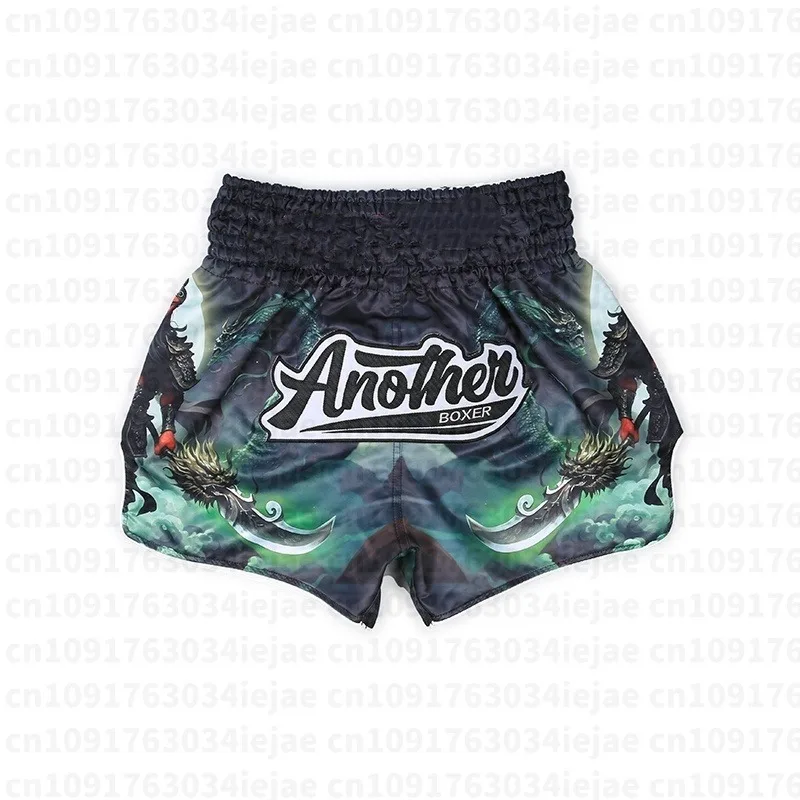 Muay Thai Shorts Men Women Kids Leopard Thai Boxing Shorts Premium Kickboxing Fight Training MMA Pants