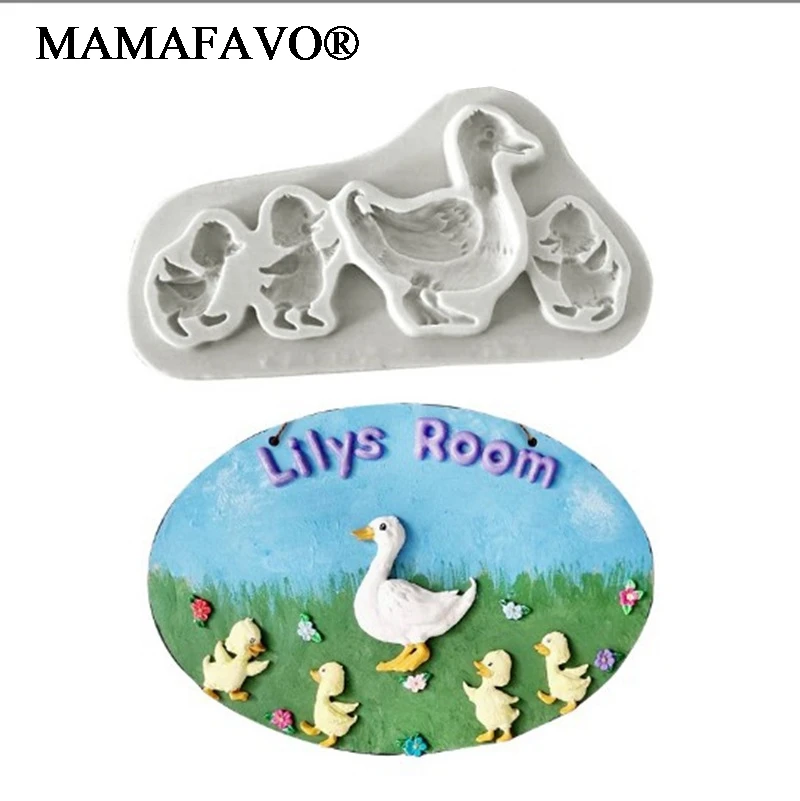 Duck Ducklings Silicone Sugarcraft Mold Chocolate Cupcake Baking Fondant Cake Decorating Tools F207