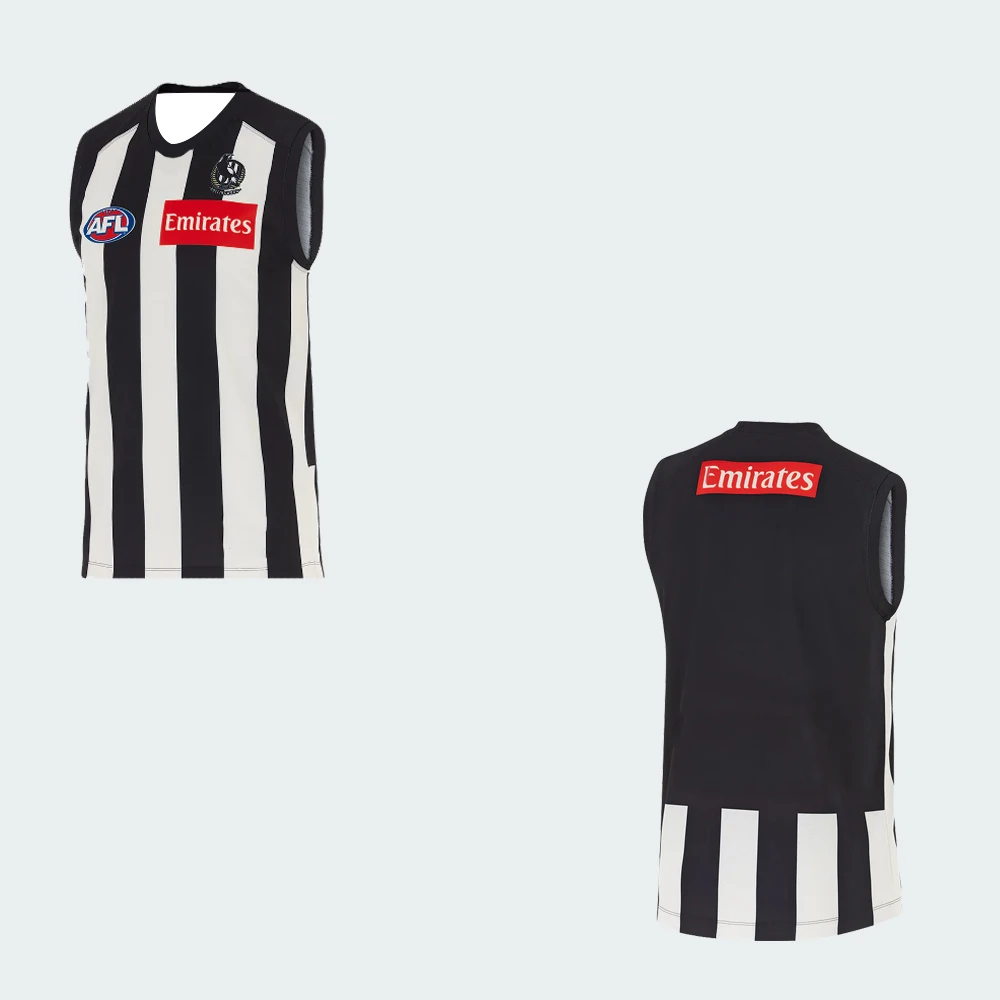 2025 Mens Collingwood Guernsey 3d Printing Australian Football Football Shirt Jersey Youth Kids Training Rugby Uniform