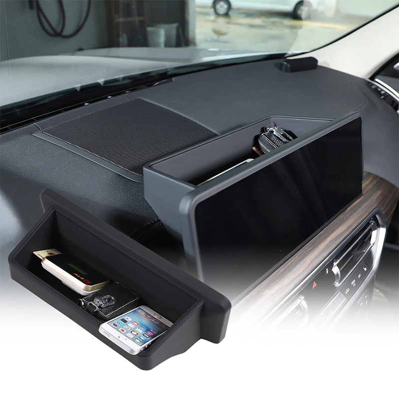 

For BMW X3 G01 iX3 X4 G02 2018-2024 Car Dashboard Navigation Screen Rear Storage Box Hidden Organizer Tray Interior Accessories