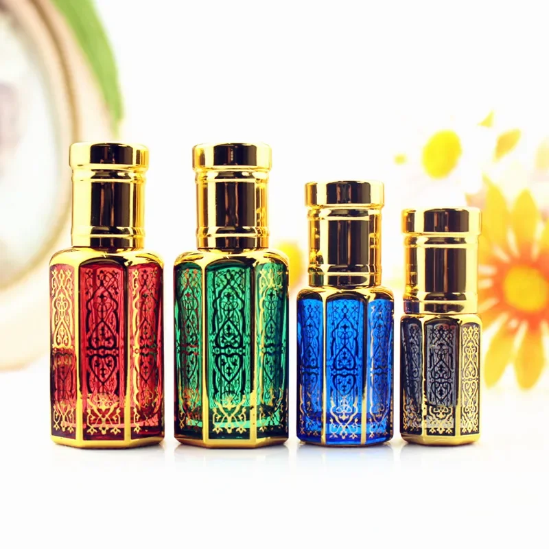 

20pcs/lot 3ml 6ml 12ml Roll On Glass Bottle Small Roller Perfume Bottles Colorful Essential Oil Container Empty Refillable