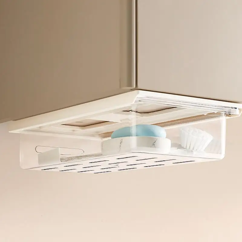 

Pull Out Under Shelf Drawer Large Capacity Pull Out Kitchen Drawer Space Saving Clear Box With Drain Hole For Tools And Small