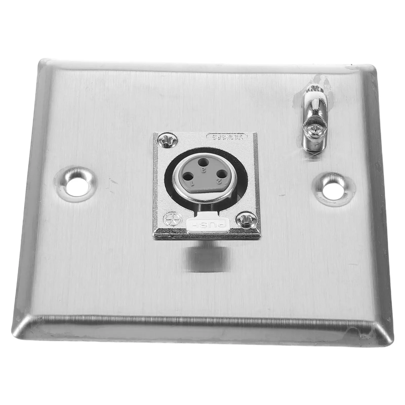 Xlr 3Pin Female Panel Mount Microphone Cable Connector Panel Adapter Stable Sound Transmission Home Karaoke Audio Speaker System