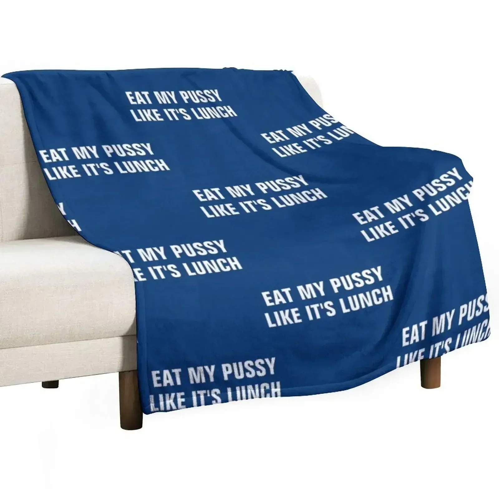 EAT MY PUSSY LIKE IT_S LUNCH Long Sleeve Throw Blanket Flannel Fabric manga Loose Flannel Plush Blankets