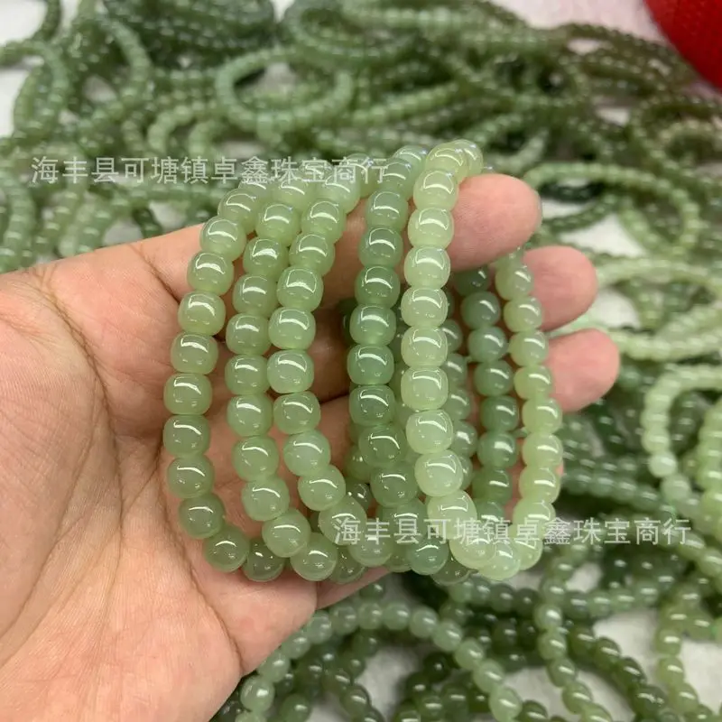 Qinghai And Hotan Jade Abacus Bead 7X8Mm Bracelet Jewelry In Gradient Color