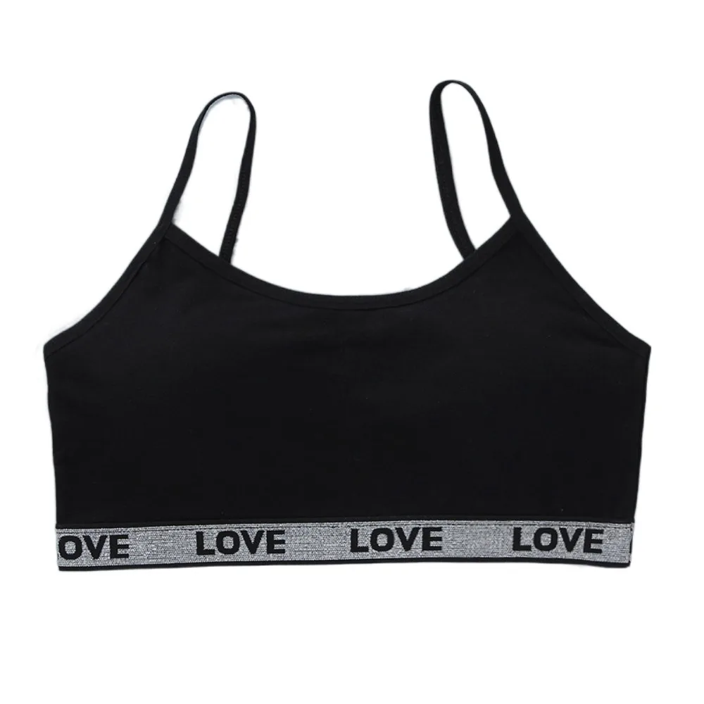 New Cotton Girls Training Bras Breathable Elastic Teenage Girl Brassiere Girl Sports Bra Removable Sponge Cup Children Innerwear