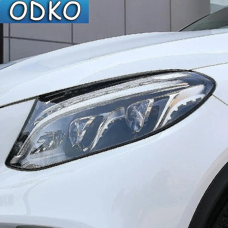 Car Headlight Protection Tint Film Smoke Black Transparent TPU Sticker For Mercedes Benz GLE Class W166 C292 W167 AMG 63 view 3