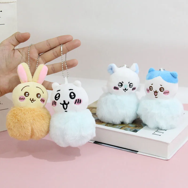 Chiikawa Plush Pendant Keychain, boneca Kawaii, bichos de pelúcia, enfeites de boneca, 4 Estilos