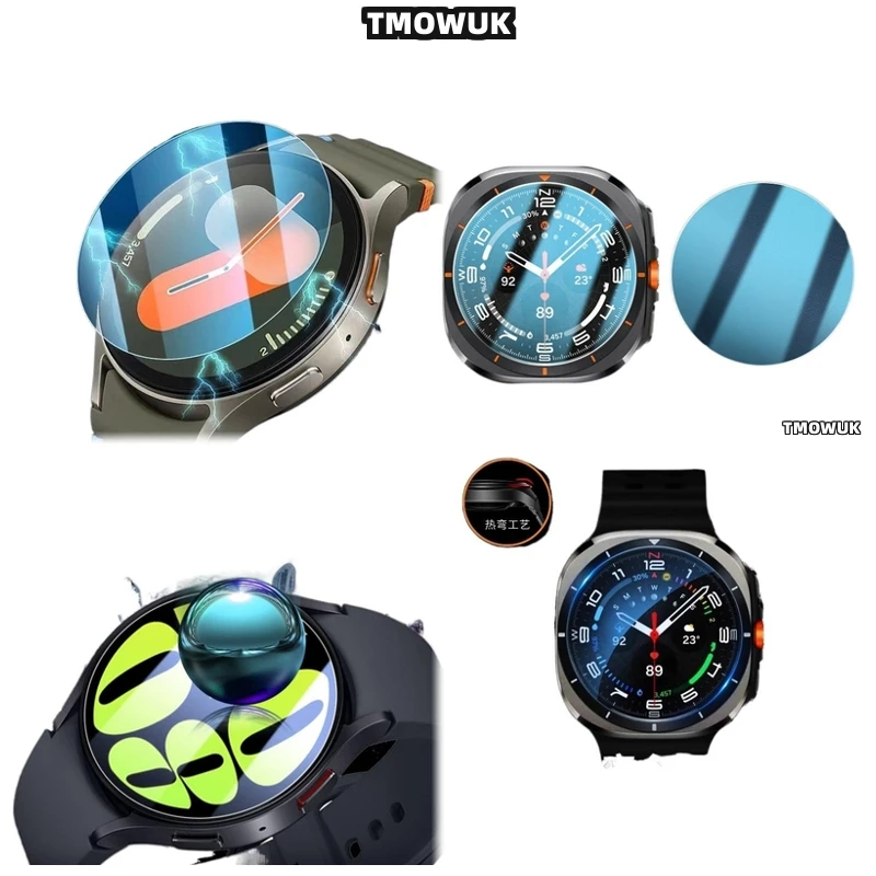 

For Samsung Galaxy Watch6 Classic 40mm Watch7 Ultra FE 47 44 43mm Durable Tempered Glass Screen Protector Edge Protection