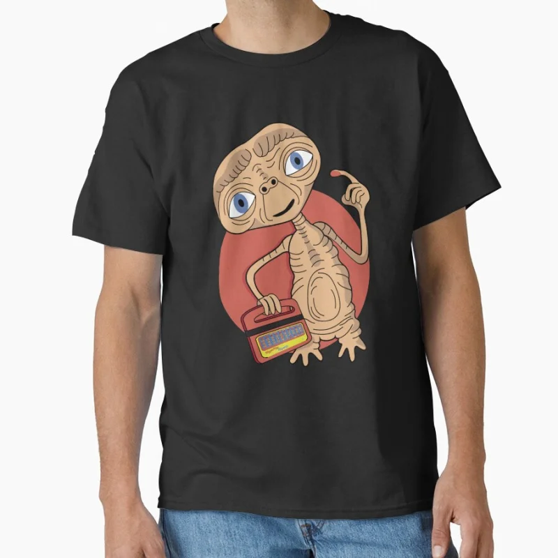 

1028 E.T. The Extra Terrestrial gift t shirt Retro Alein Sic-Fi Graphic clothes All size Tops S-6XL 100% cotton printed tee