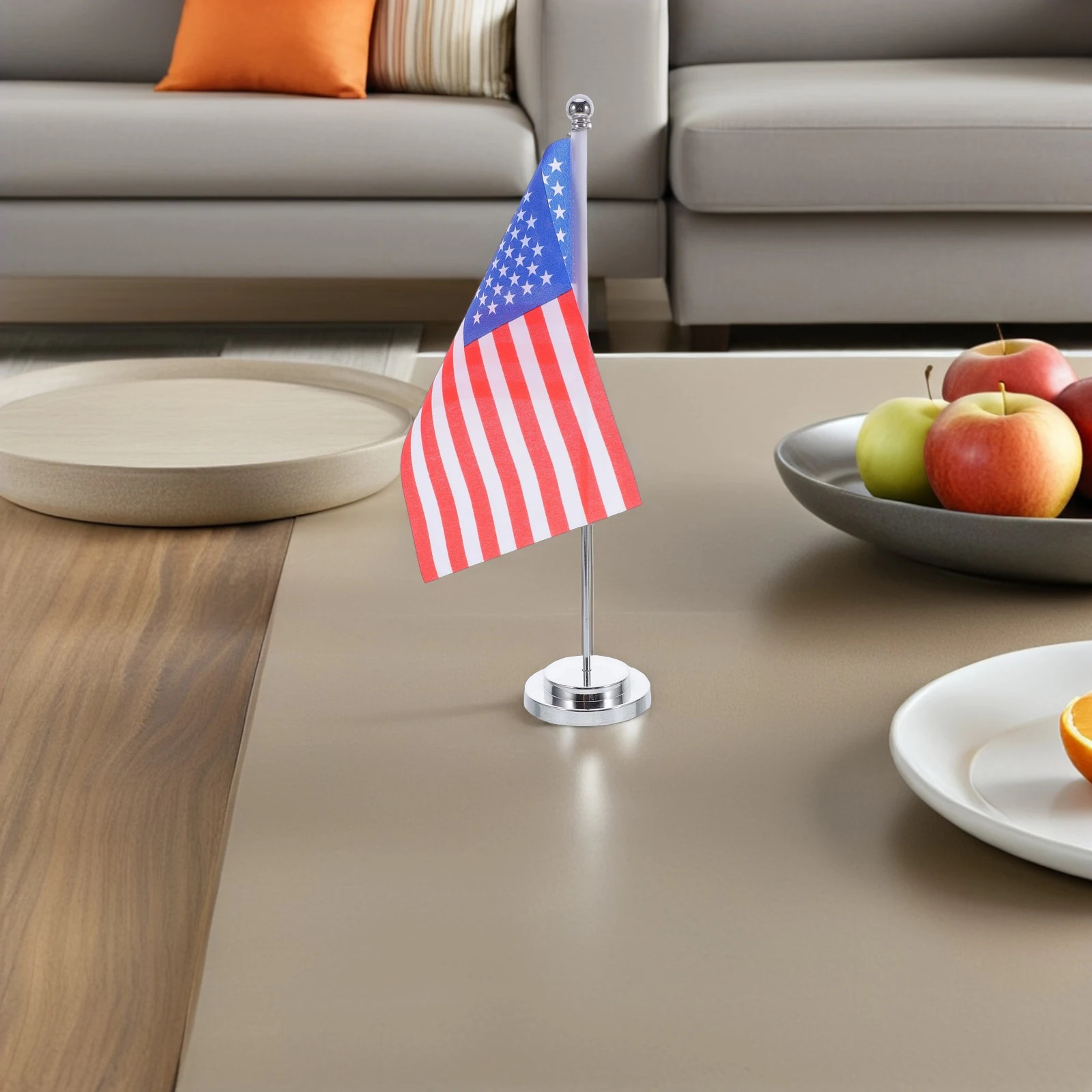 

Table Runner Decoration Office Desk Home Flags Decorative American Usa with Base