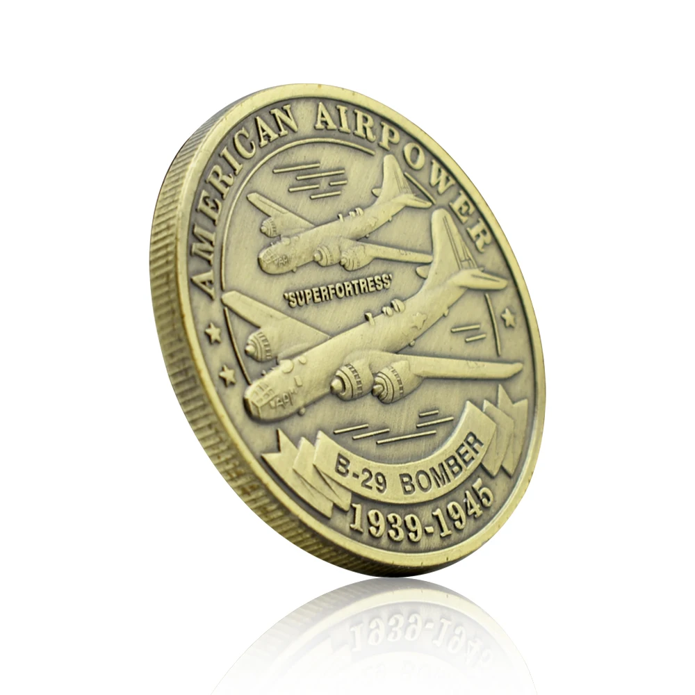 B - 29 Bomber Challenge Coin Superfortress moneta commemorativa collezione militare regalo Festival