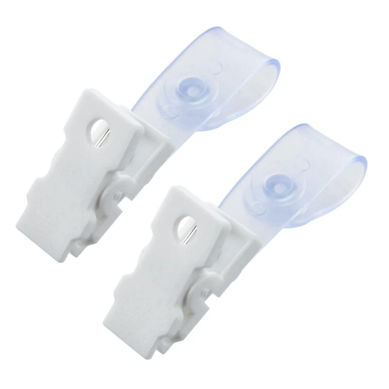 40 Pcs Plastic ID Card Name Tag Holder Badge Strap Clip White Clear