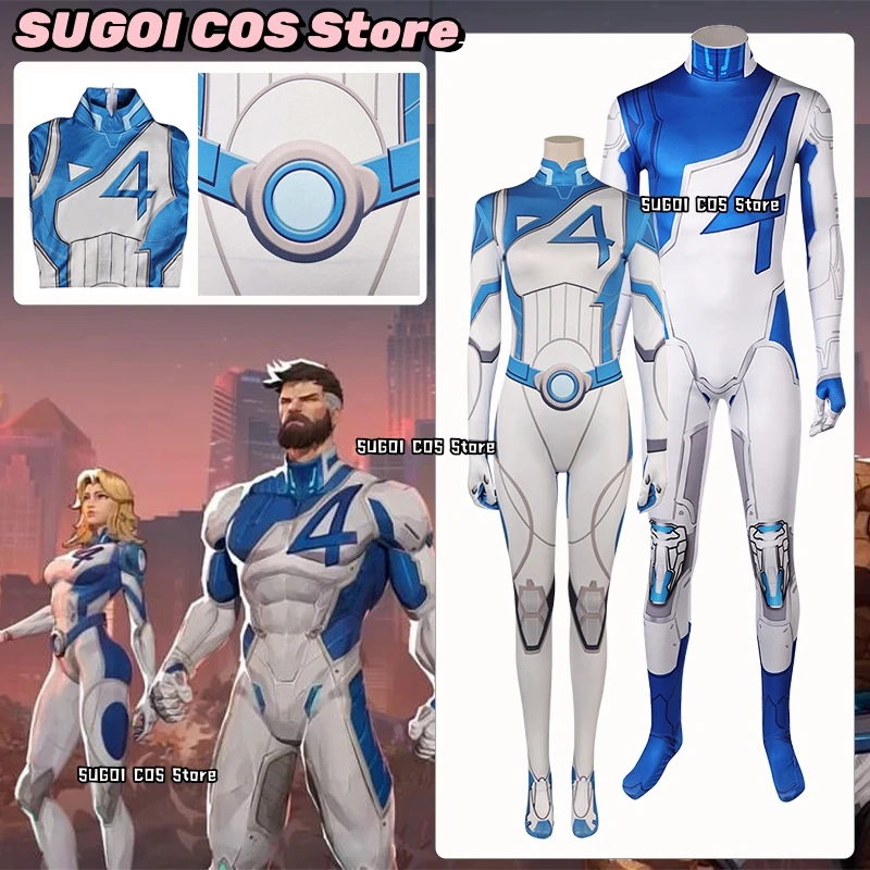 GAME Storm Rivals Cosplay Costume INVISIBLE WOMAN /PSYLOCKE/MISTER FANTASTIC RolePlay Jumpsui XS-2XL Bodysuits For Halloween