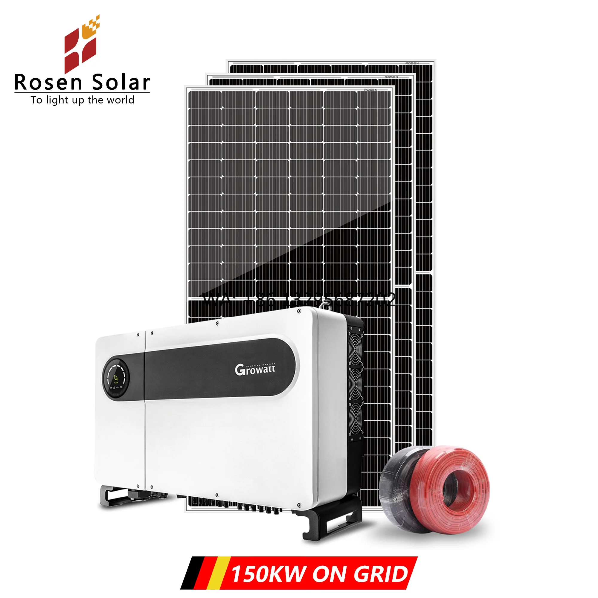 

150kw on Grid Pv System Kit 150kw Solar Power System 100kw Panel Solar System