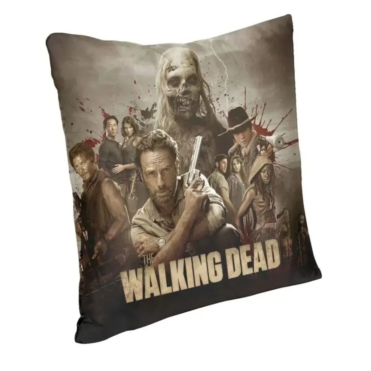 Horror Zombie TV Show The Walking Dead Cushion Cover Polyester Throw Pillow for Sofa Square Pillowcase Living Room Decoration