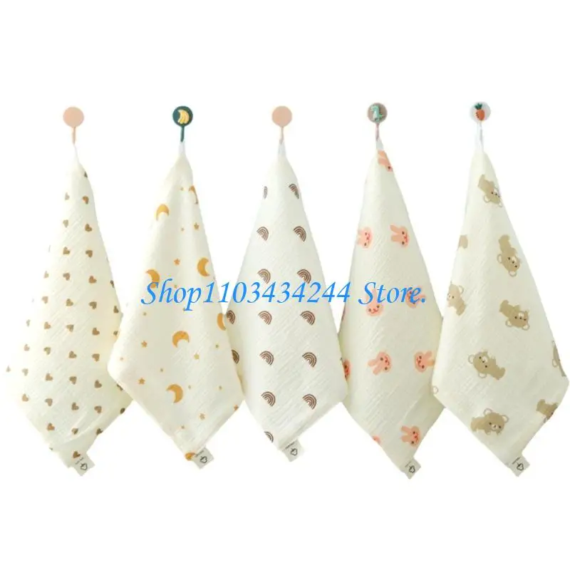 

G2TC Baby Washcloth Muslin Square Hand Towel Soft Reusable Newborn Face Towel 4-Layer