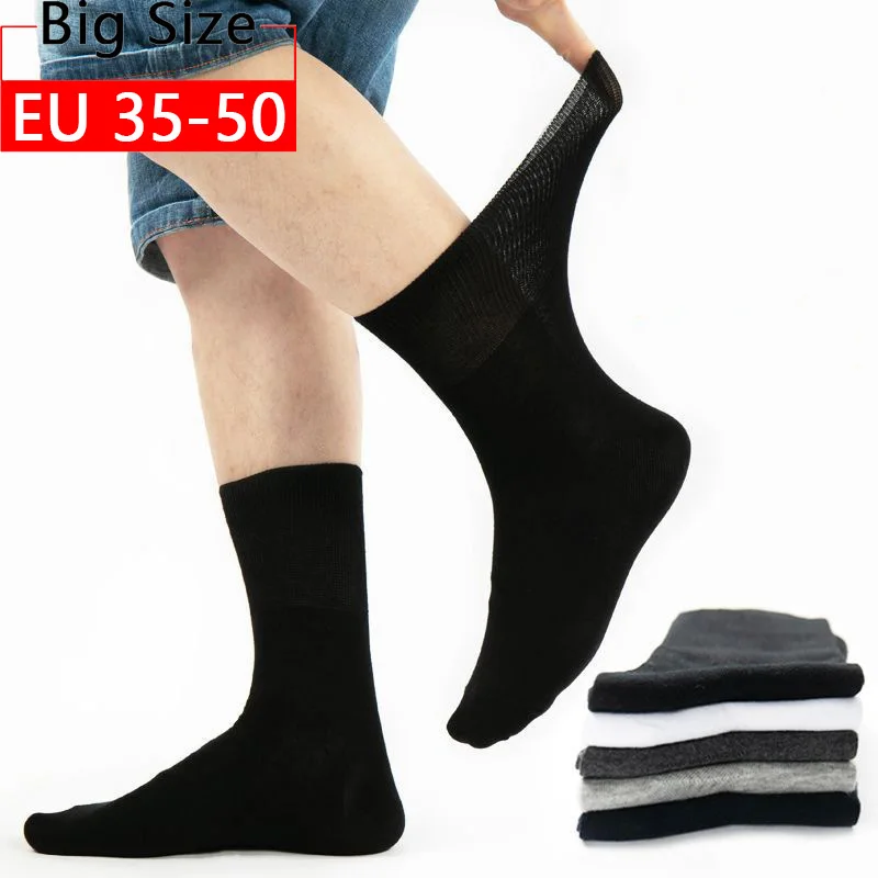 2 Pairs EU35-50 Cotton Socks For Obese People and the elderly and diabetic носки Casual Men Women socks For Fabric Non-binding