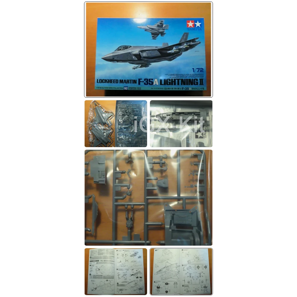 Tamiya 60792 1:72 Scale Lockheed F35 F35A F-35A Lightning II Fighter Jet Aircraft Plastic Model Building Kit Hobby Craft