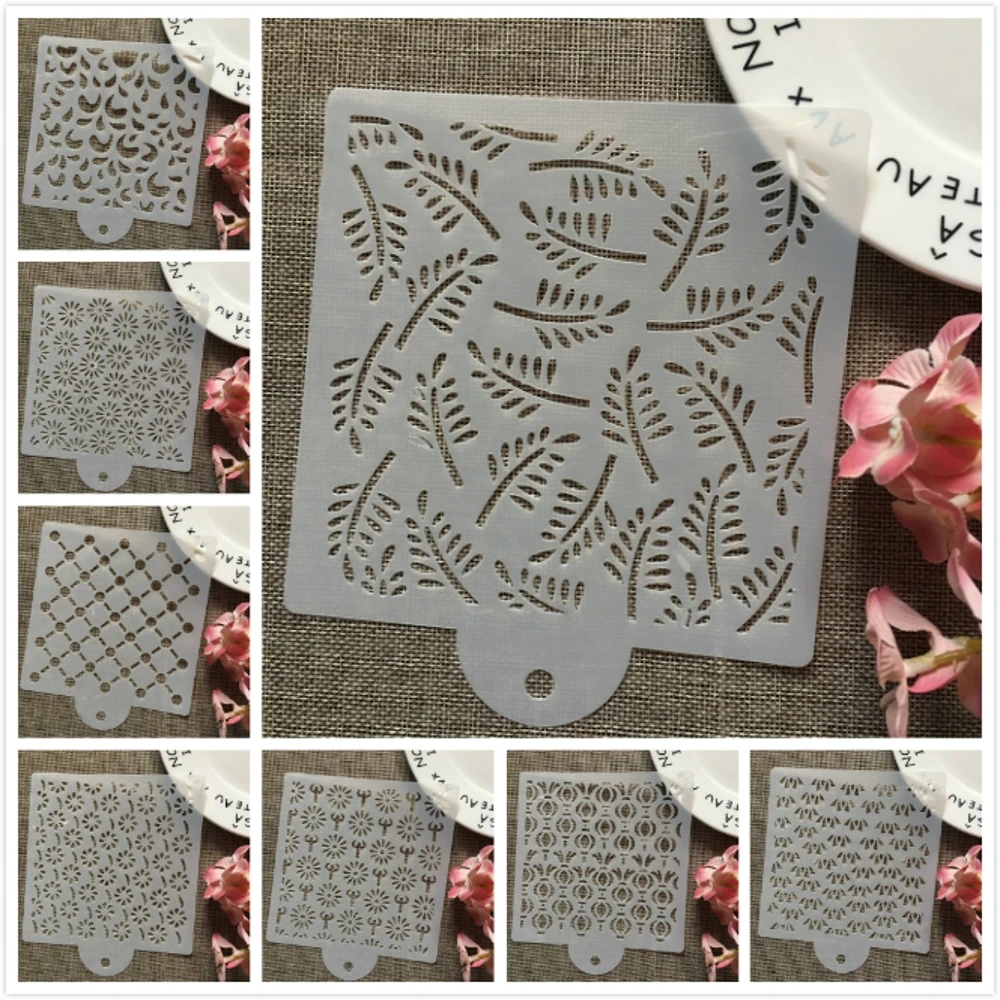 

8Pcs/Set 15cm Flower Leaves DIY Layering Stencils Wall Painting Scrapbook Coloring Embossing Album Decorative Card Template