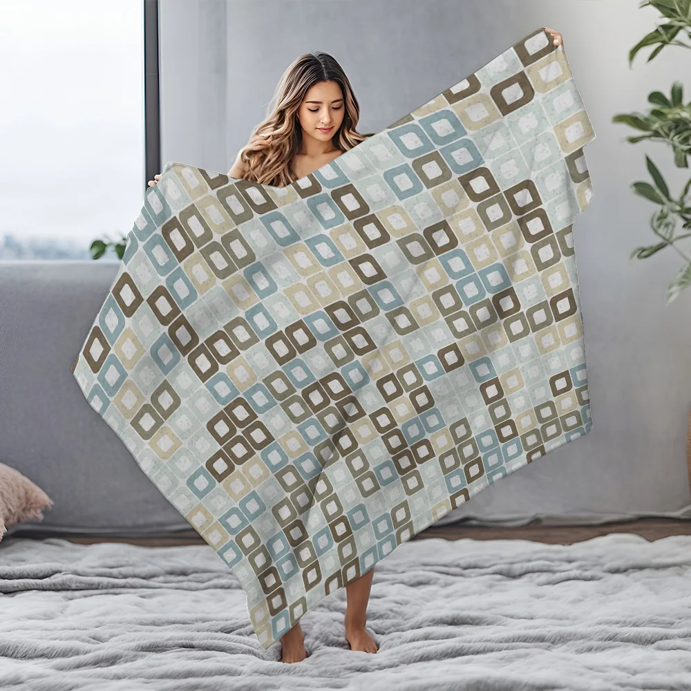 هندسية مبطن رمي بطانية أريكة غطاء سرير وسادة الزخرفية لينة الدافئة المفرش الفراش لغرفة المعيشة غرفة نوم