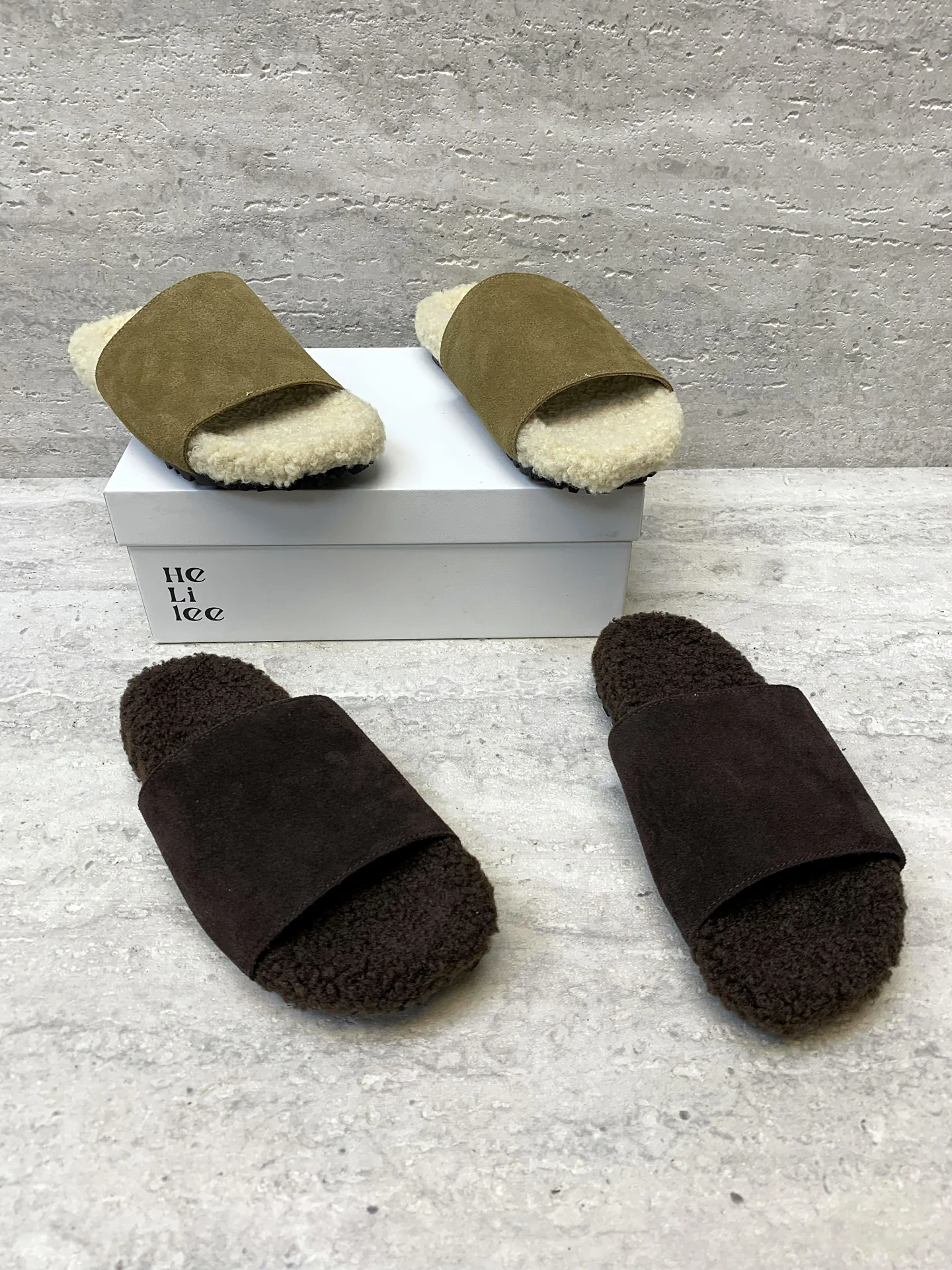 

Женские модные туфли-слипоны с открытым носком, без меха, из кожи, повседневные, износостойкие, с резиновой подошвой, осенняя новинка