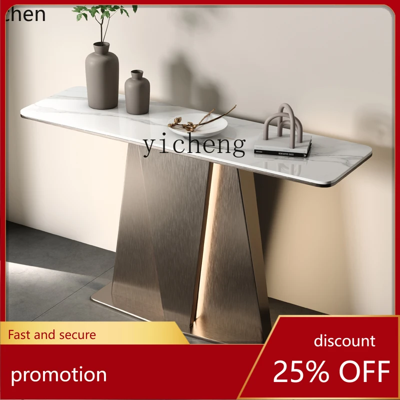 

ZML light luxury entrance entrance table against the wall entrance creative decoration table corridor aisle decoration table