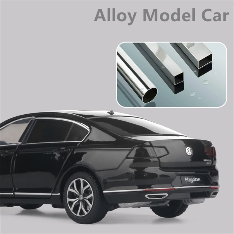 1:32 VW Magotan Coupe Legering Model Auto Diecasts Metalen Auto Voertuigen Model Hoge Simulatie Geluid en Licht Collectie Kinderen Speelgoed gift