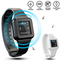 Ultrasonic Mosquito Repellent Bracelet 3 Gear Frequency Adjustable Electronic Watch Portable Outdoor Mosquito Repellent