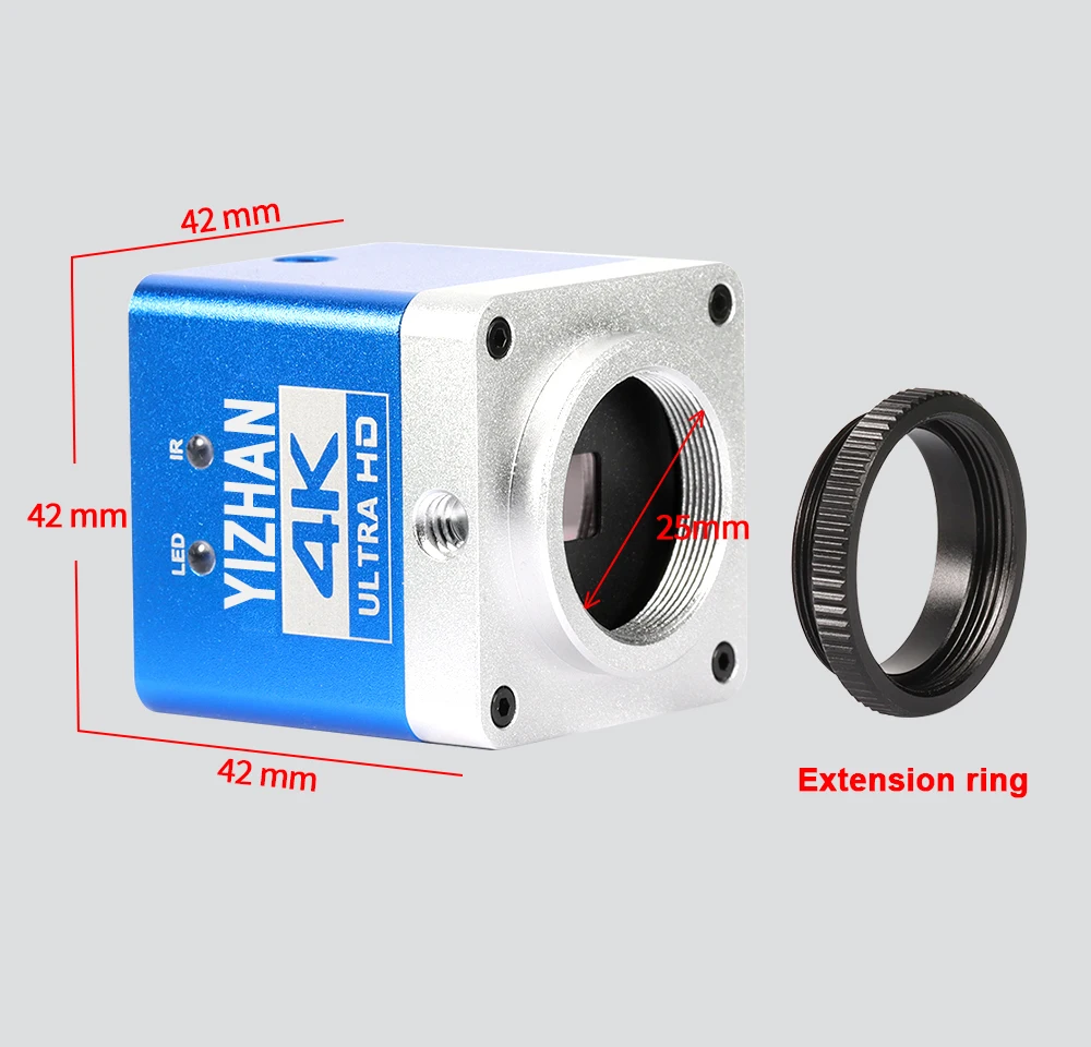 Microscopio Digital electrónico 4K de 60MP, cámaras industriales HDMI tipo C, lente de Zoom de montaje en C 1-150X para reparación de soldadura PCB de teléfono